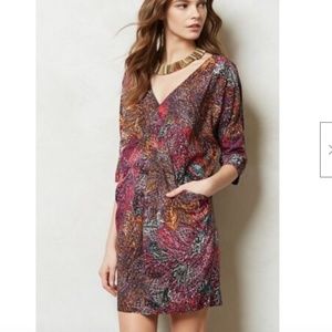 Anthropologie Edme & Esyllte Chromatique Shift Dress Women's Petite Small